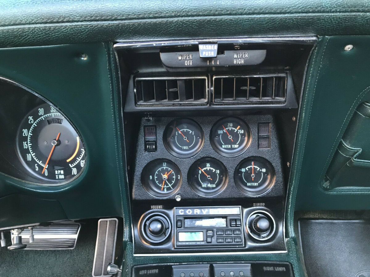 1971 Green Chevrolet Corvette Convertible