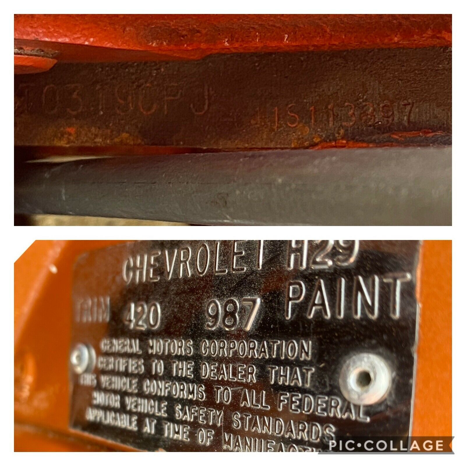 1971 Orange Chevrolet Corvette Coupe