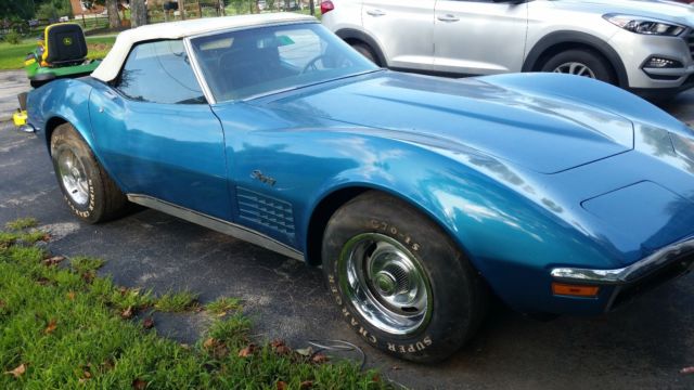 1971 Blue Chevrolet Corvette Convertible