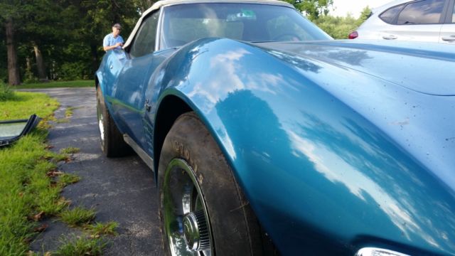 1971 Blue Chevrolet Corvette Convertible