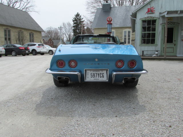 1971 Blue Chevrolet Corvette Convertible
