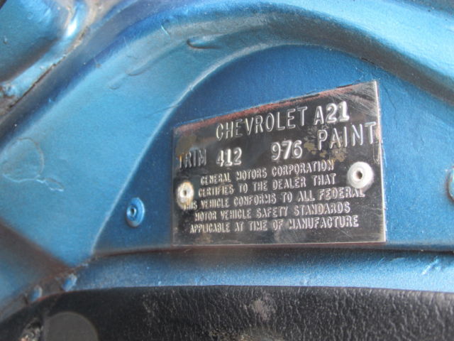 1971 Blue Chevrolet Corvette Convertible