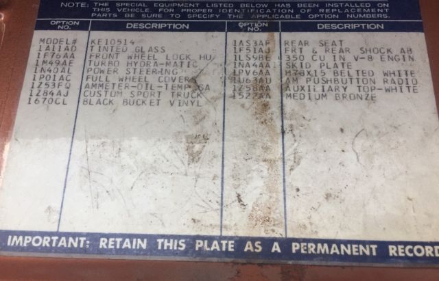 1971 Blue Chevrolet Blazer SUV