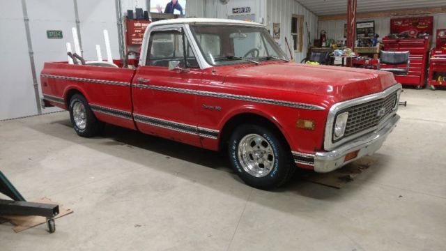 1971 Red Chevrolet C-10 Standard Cab Pickup