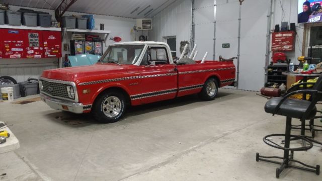 1971 Red Chevrolet C-10 Standard Cab Pickup