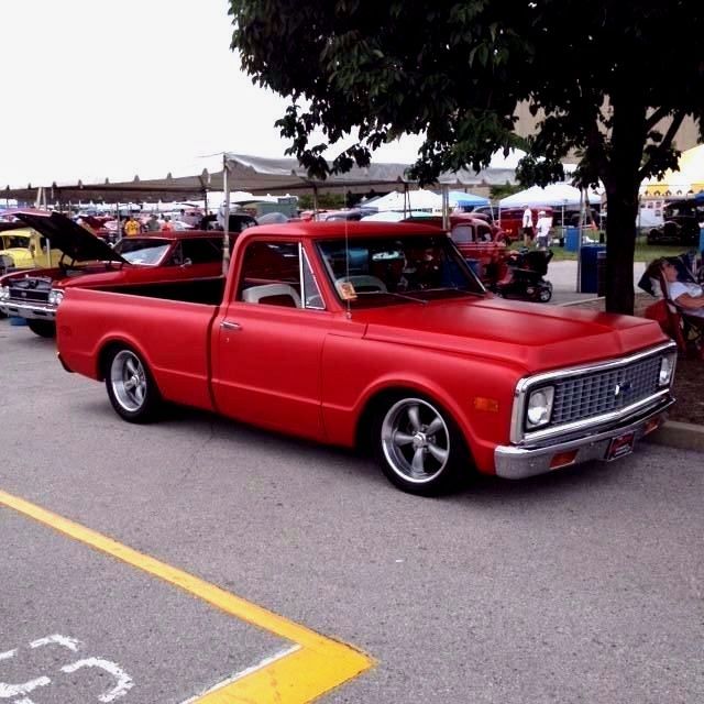1971 Satin Red Chevrolet C-10 Standard Cab Pickup