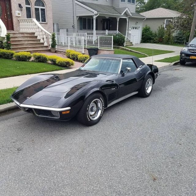 1971 Black Chevrolet Corvette Convertible