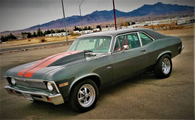 1971 Gray, Orange Chevrolet Nova Sedan