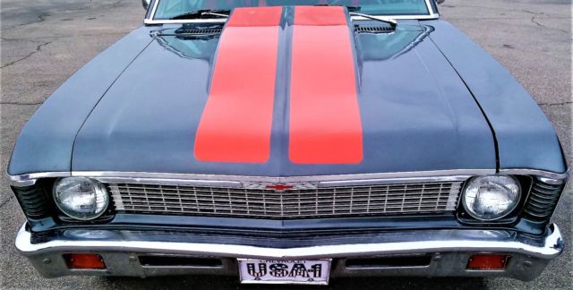 1971 Gray, Orange Chevrolet Nova Sedan