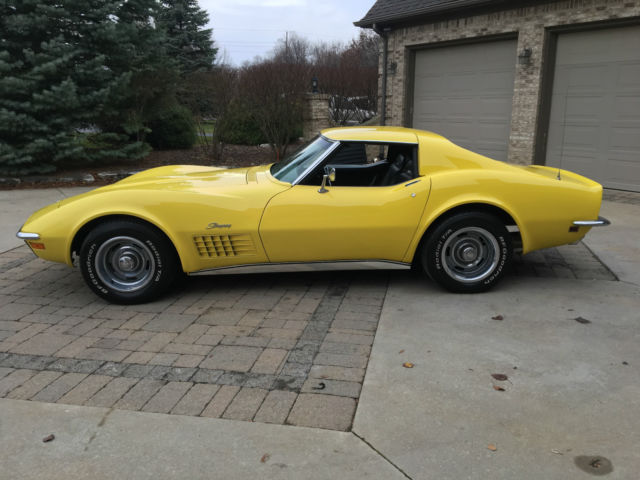 1971 Yellow Chevrolet Corvette Coupe