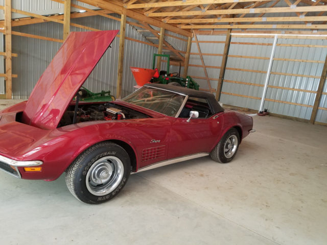 1971 Red Chevrolet Corvette Convertible