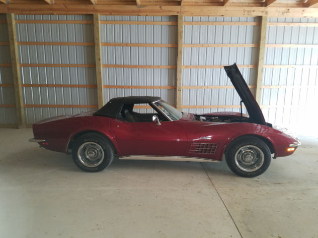 1971 Red Chevrolet Corvette Convertible