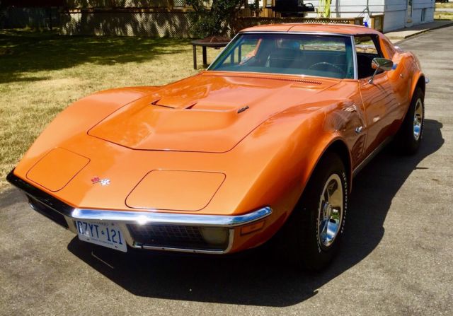 1971 Orange Chevrolet Corvette Coupe
