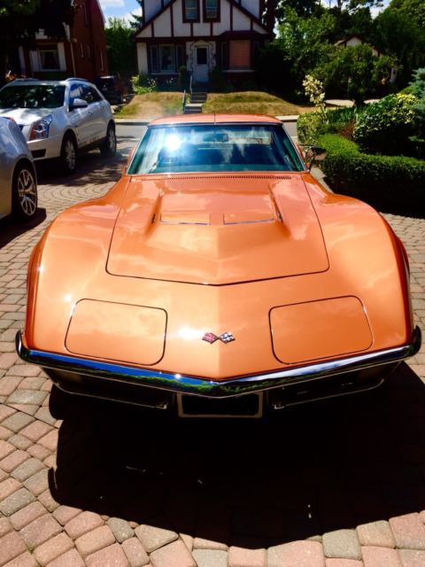 1971 Orange Chevrolet Corvette Coupe