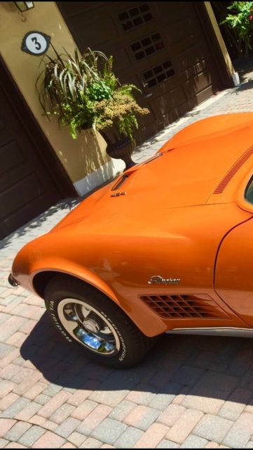 1971 Orange Chevrolet Corvette Coupe