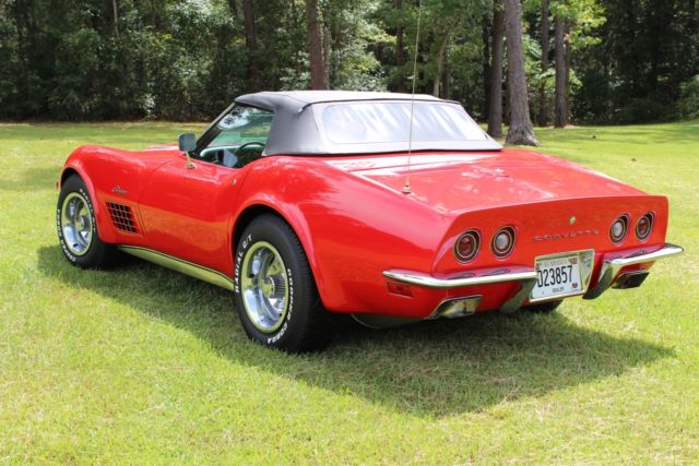 1971 Red Chevrolet Corvette Convertible