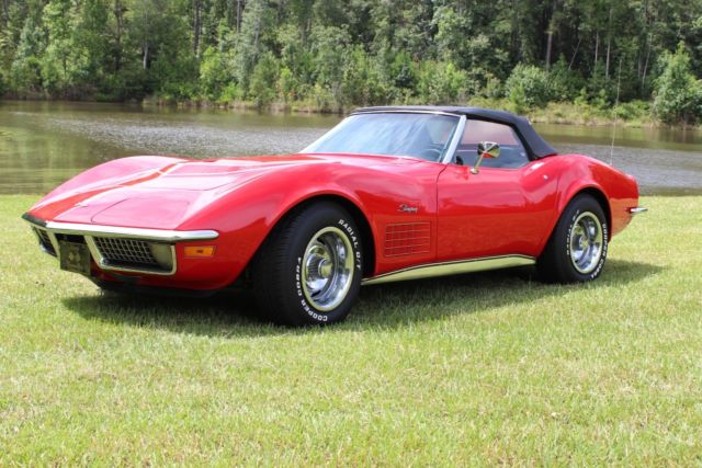 1971 Red Chevrolet Corvette Convertible