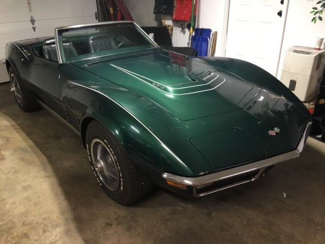 1971 Green Chevrolet Corvette Convertible