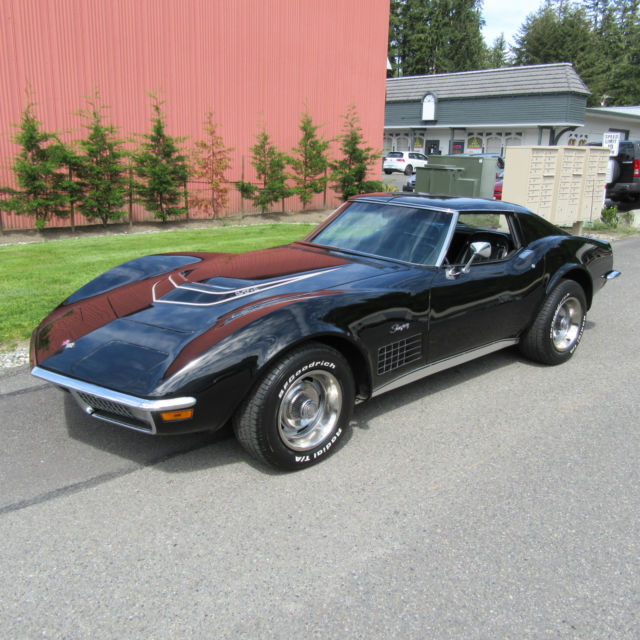 1971 Black Chevrolet Corvette T-Top