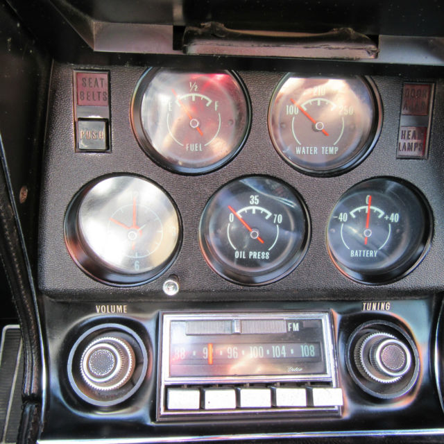 1971 Black Chevrolet Corvette T-Top