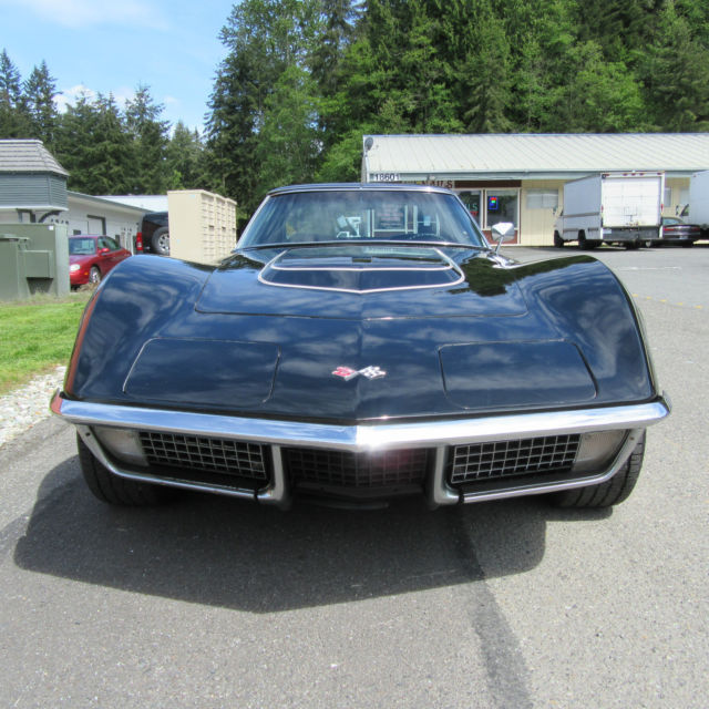 1971 Black Chevrolet Corvette T-Top