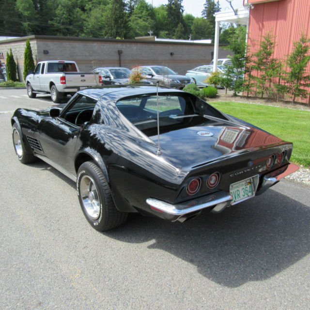 1971 Black Chevrolet Corvette T-Top