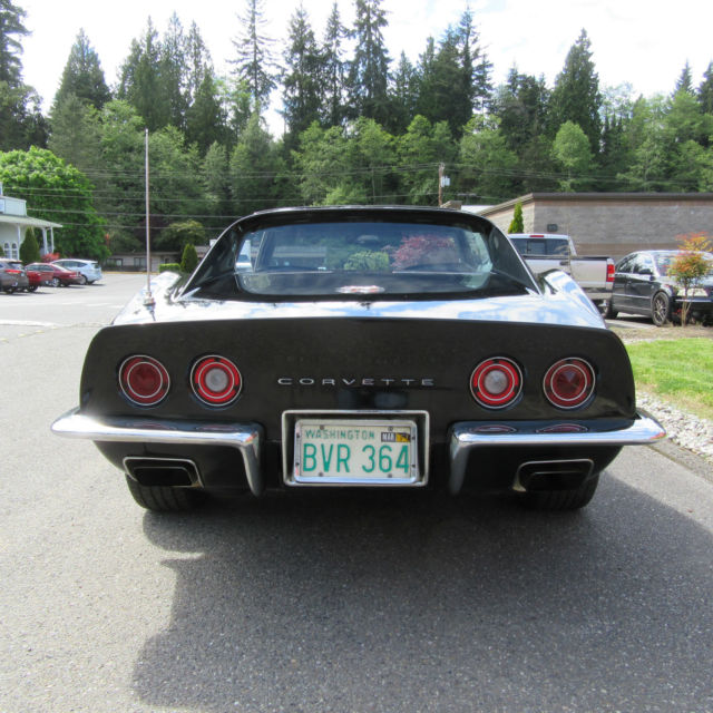 1971 Black Chevrolet Corvette T-Top