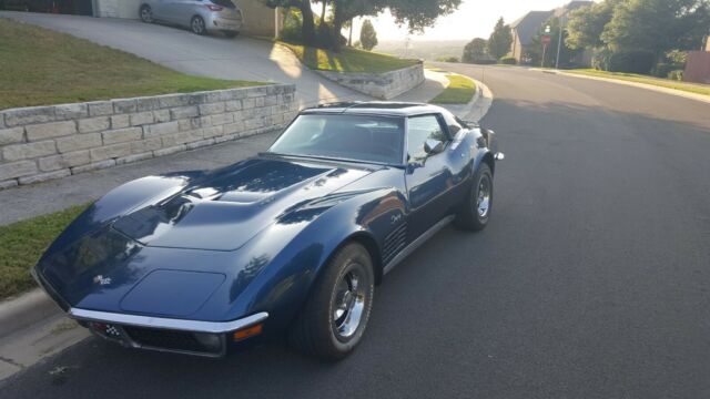 1971 Blue Chevrolet Corvette Coupe