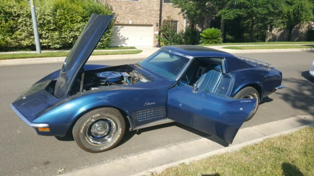 1971 Blue Chevrolet Corvette Coupe