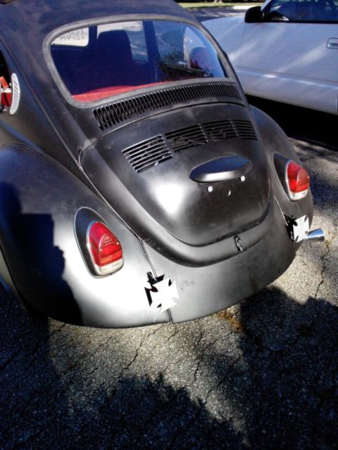 1971 Rat Rod Satin Black Volkswagen Beetle - Classic 2 Door Sunroof