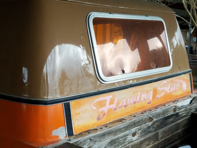1971 Orange Dodge B200 Custom Cab and truck bed