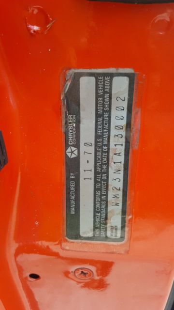 1971 Orange Dodge Charger Coupe