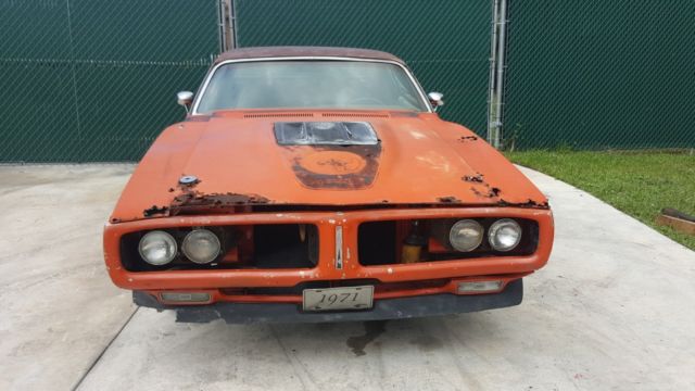 1971 Orange Dodge Charger Coupe