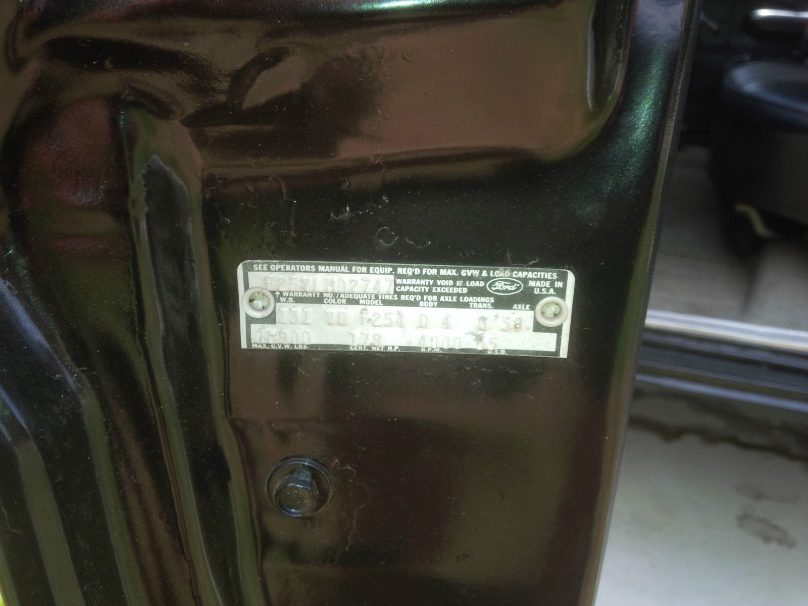 1971 Black Ford F-250 Cab &amp- Chassis