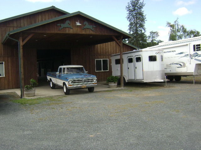 1971 Blue and White Ford F-250 Standard Cab Pickup