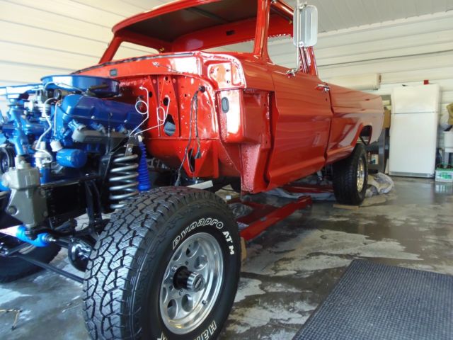 1971 Red Ford F-100 Standard Cab Pickup