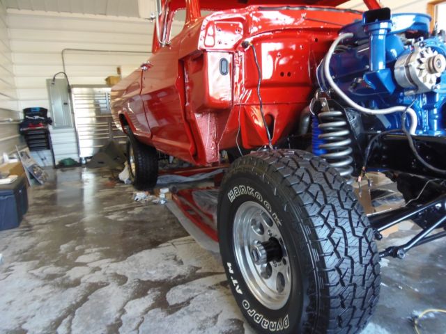 1971 Red Ford F-100 Standard Cab Pickup