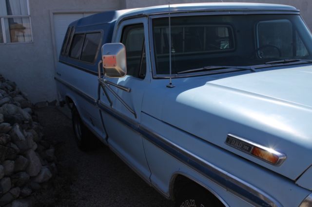 1971 Blue Ford F-100 Extended Crew Cab Pickup