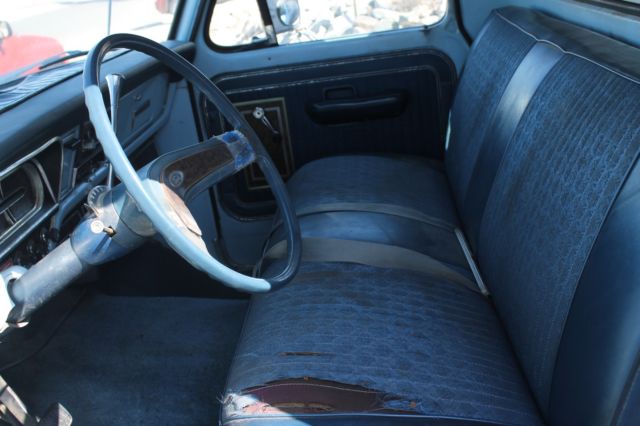 1971 Blue Ford F-100 Extended Crew Cab Pickup