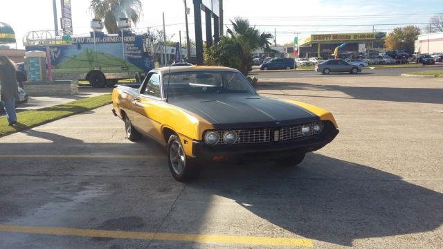 1971 Yellow Ford Ranchero Crew Cab Pickup