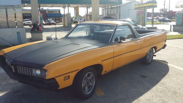 1971 Yellow Ford Ranchero Crew Cab Pickup
