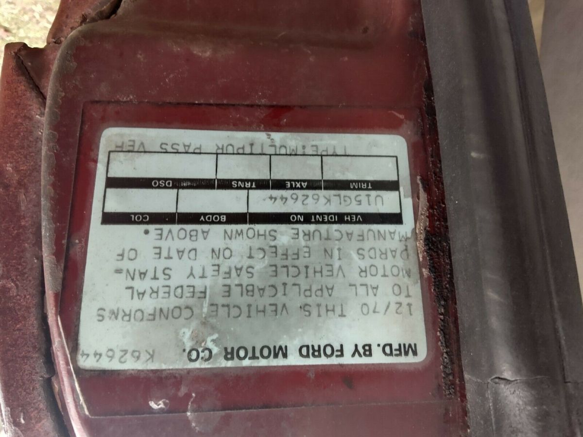 1971 Burgundy Ford Bronco SUV