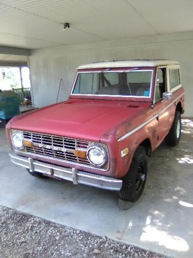 1971 Red Ford Bronco Utility Sport