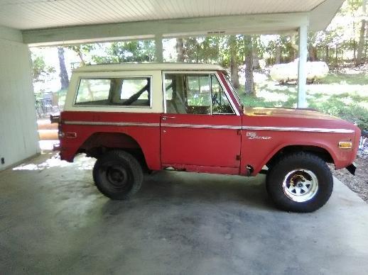 1971 Red Ford Bronco Utility Sport