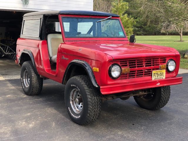 1971 Red Ford Bronco Wagon