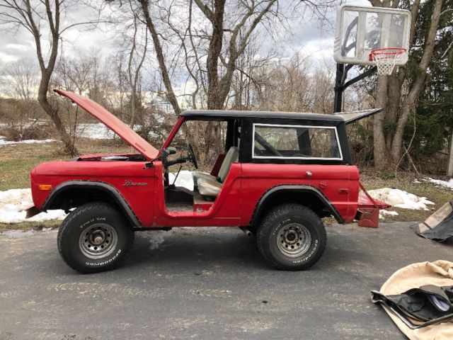 1971 Red Ford Bronco Wagon