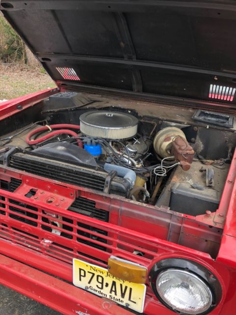 1971 Red Ford Bronco Wagon