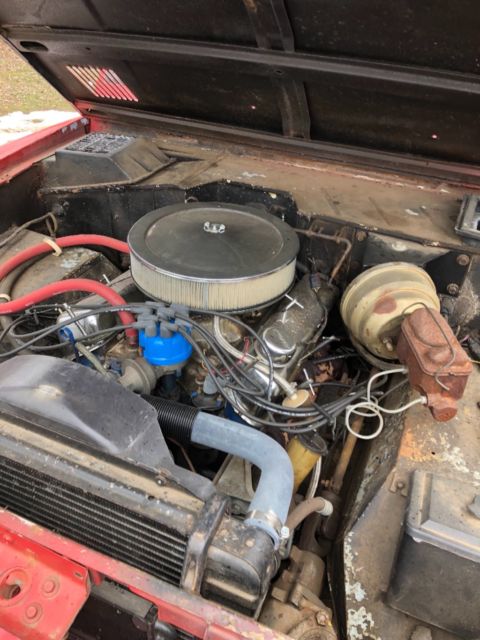 1971 Red Ford Bronco Wagon