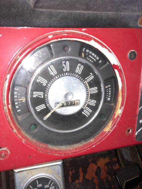 1971 Red Ford Bronco Wagon