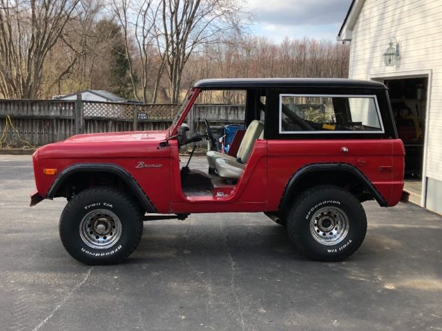 1971 Red Ford Bronco Wagon